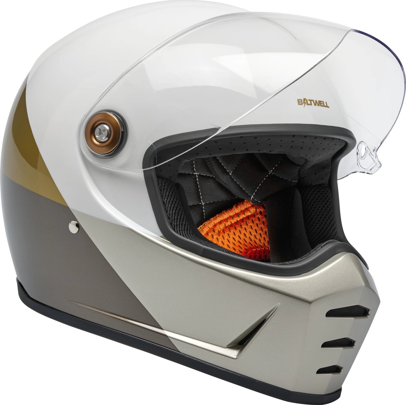 Biltwell Lane Splitter helmet intersection gold/silver/bronz, S, Metallic