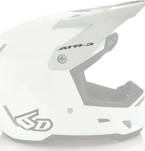 6D Helmet ATR-3 skydelis Solid Gloss White