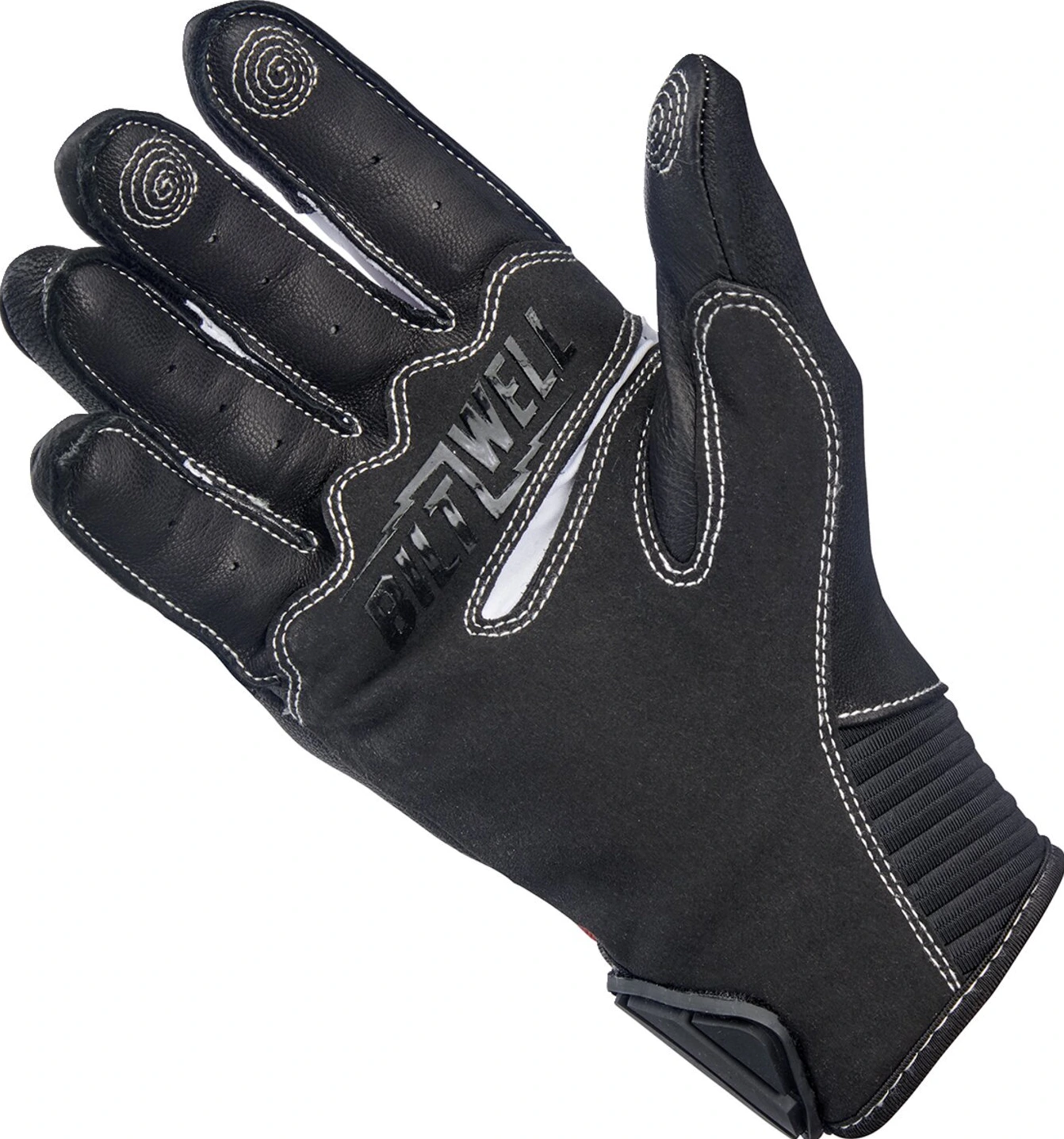 Biltwell Bridgeport gloves, red, Black, XS