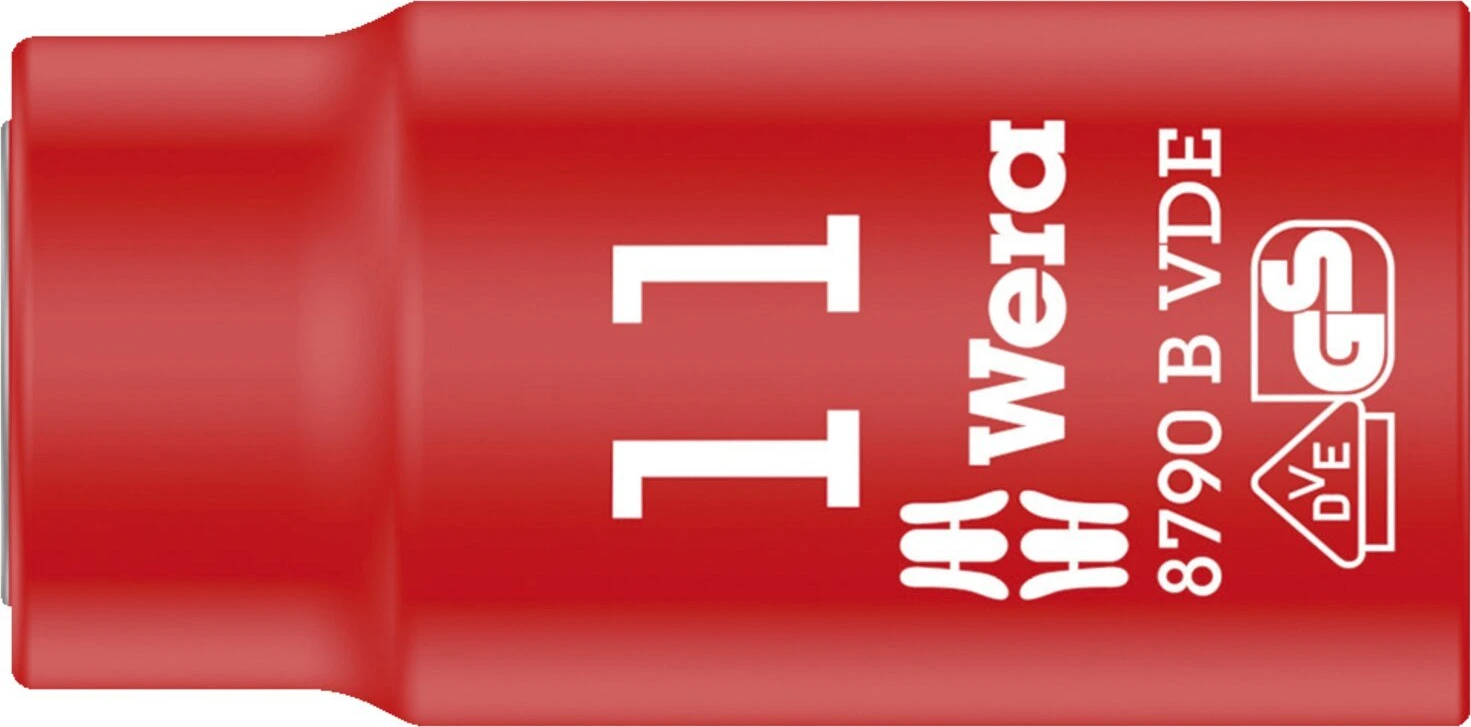 Wera Zyklop drive sockets 3/8" VDE 8790B, Red, 11 mm