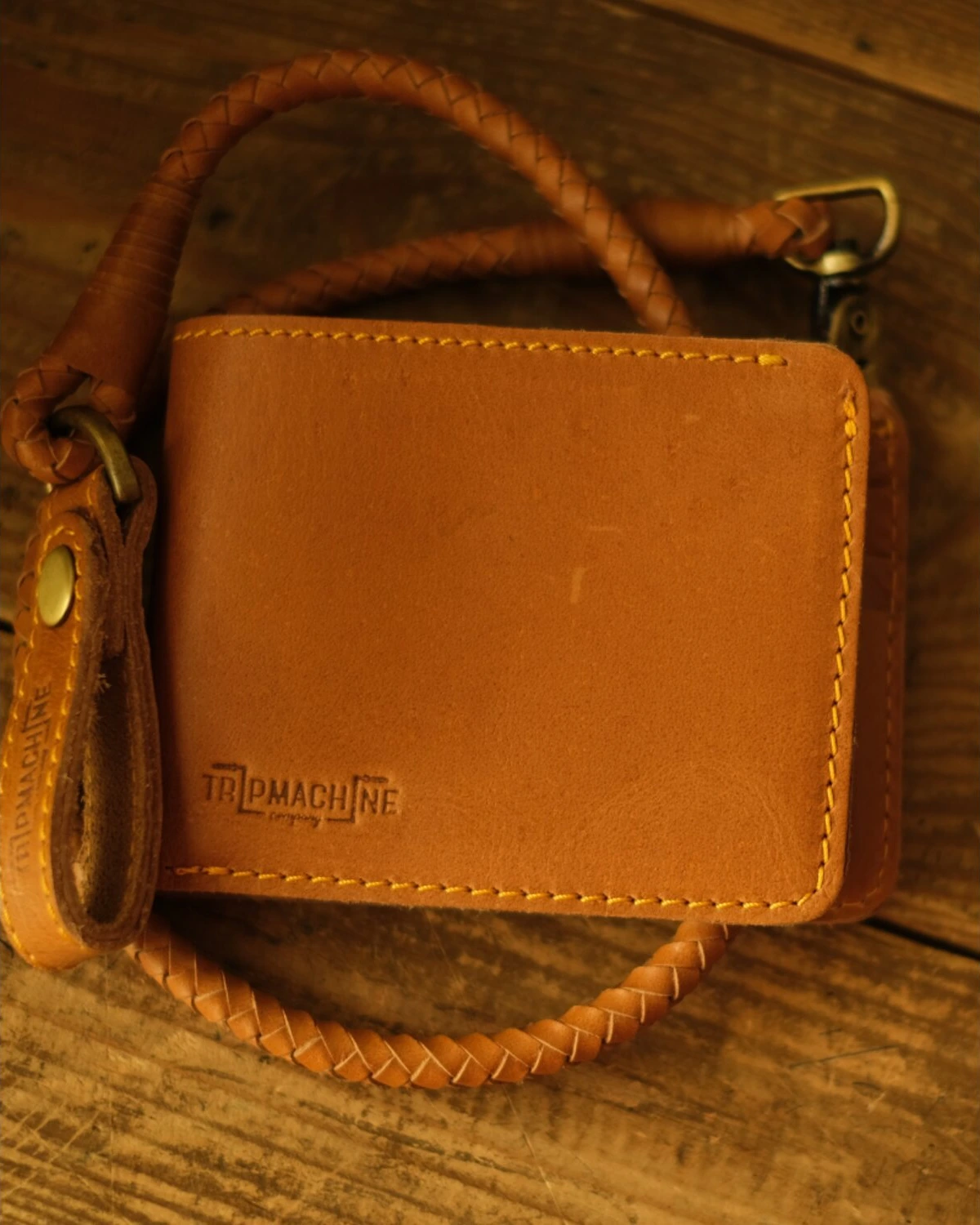 Trip Machine Guitarists wallet, vintage tan