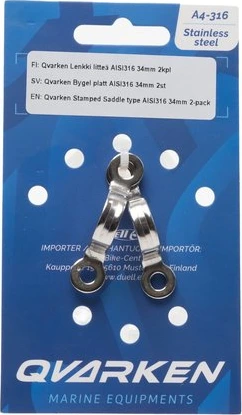 Qvarken Stamped Saddle type AISI316 28mm 2-pack