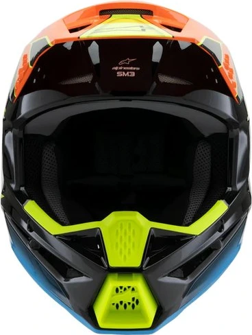 Alpinestars Helmet SM3 Youth Fray Black/Orange/YEllow Fluo, YS 48-49cm