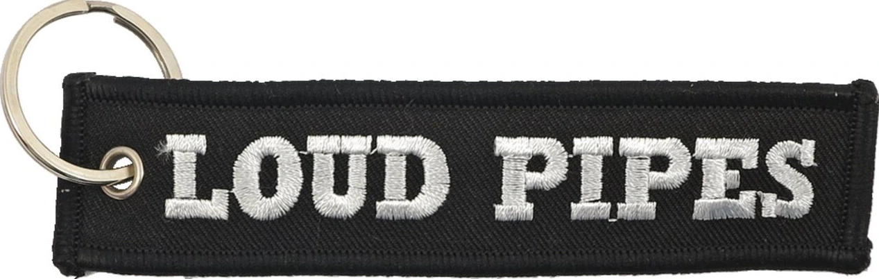 Key ring Loud pipes saves lives, Black