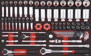 Sonic, socket & bit socket set 93-piece. US/SAE sizes