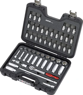 Sonic, combination socket set 3/8'', 53-piece. US/SAE sizes