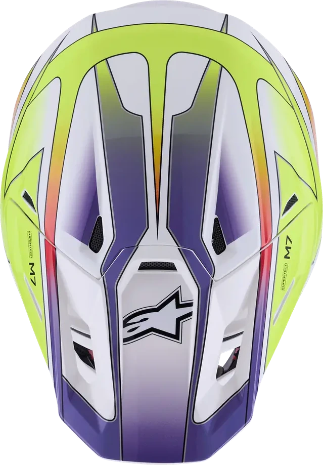 HELMET SM7 FUSE WHT/YL/PU XS