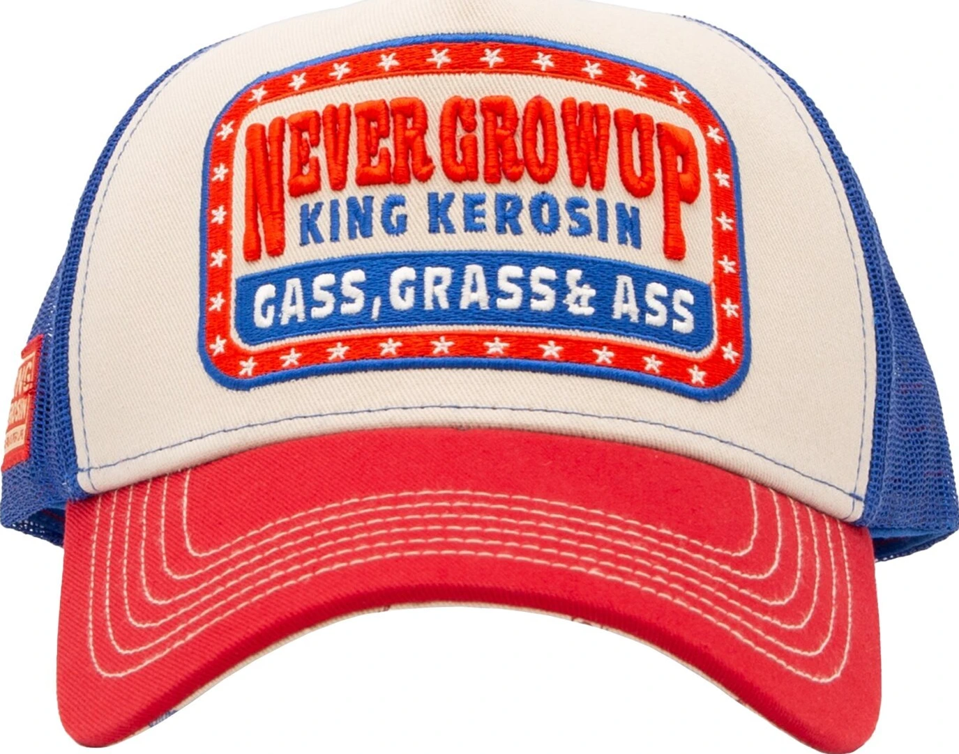 King Kerosin Never Grow Up trucker cap, Beige