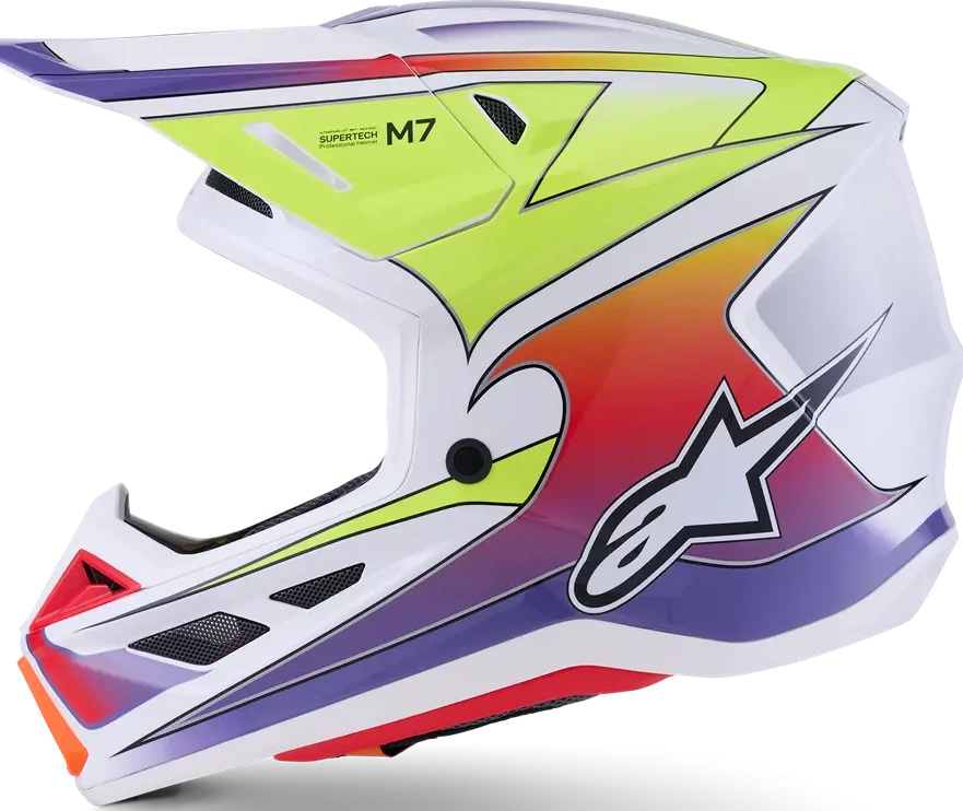 HELMET SM7 FUSE WHT/YL/PU XS