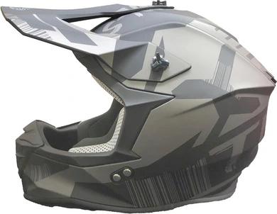 Timeless MX Terrain Flow helmet mattblack/grey, L