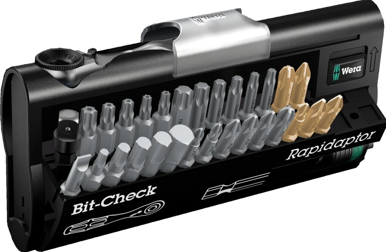Wera Zyklop ratchet kit Mini 1, 1/4" drive Metric sizes, Black