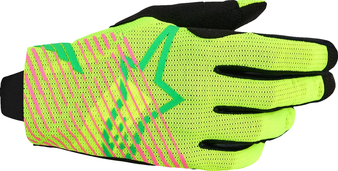 GLOVES RADAR PRO GRN/YELL/PNK FL S