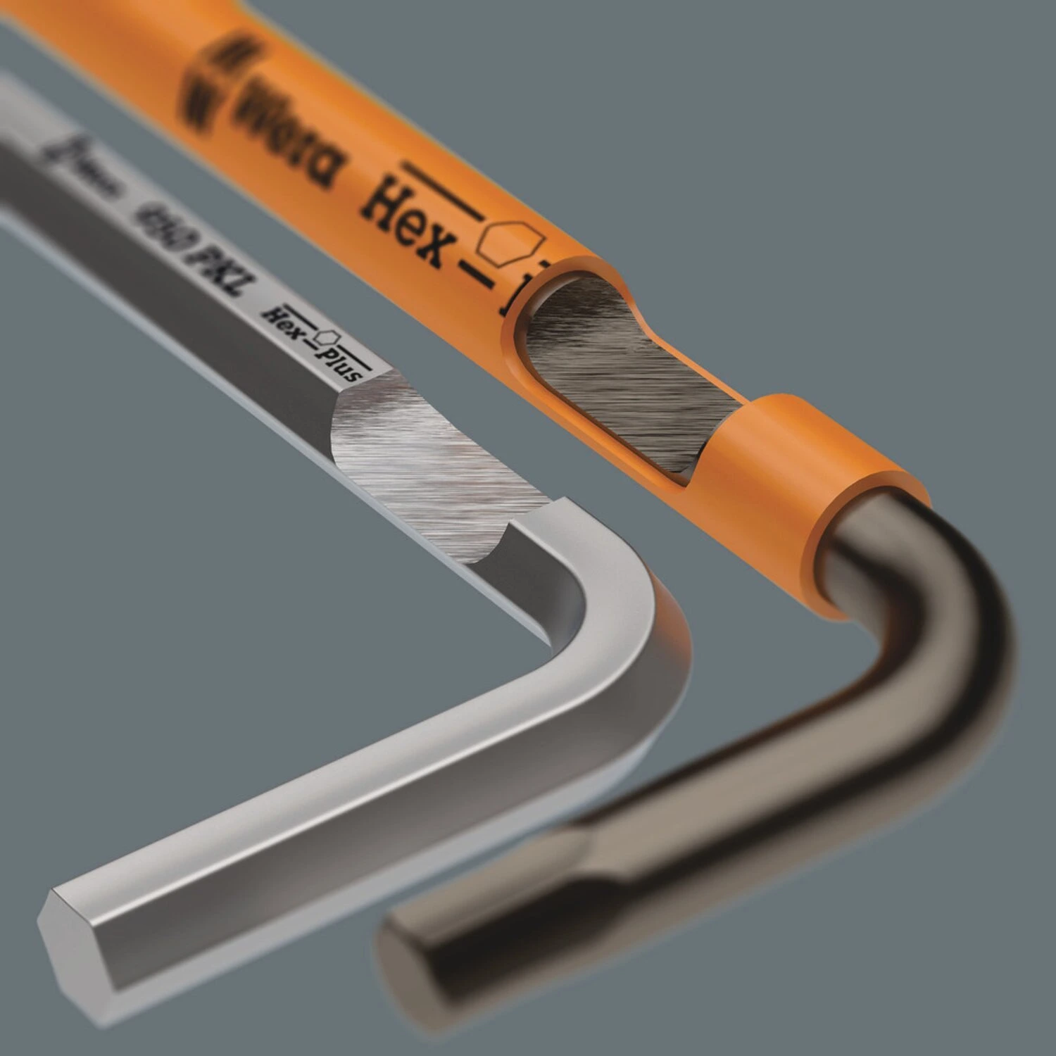 Wera hex key set multicolor - US sizes, Black