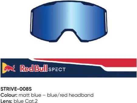 Spect Red Bull Strive MX Goggles Single lens Blue/Red blue