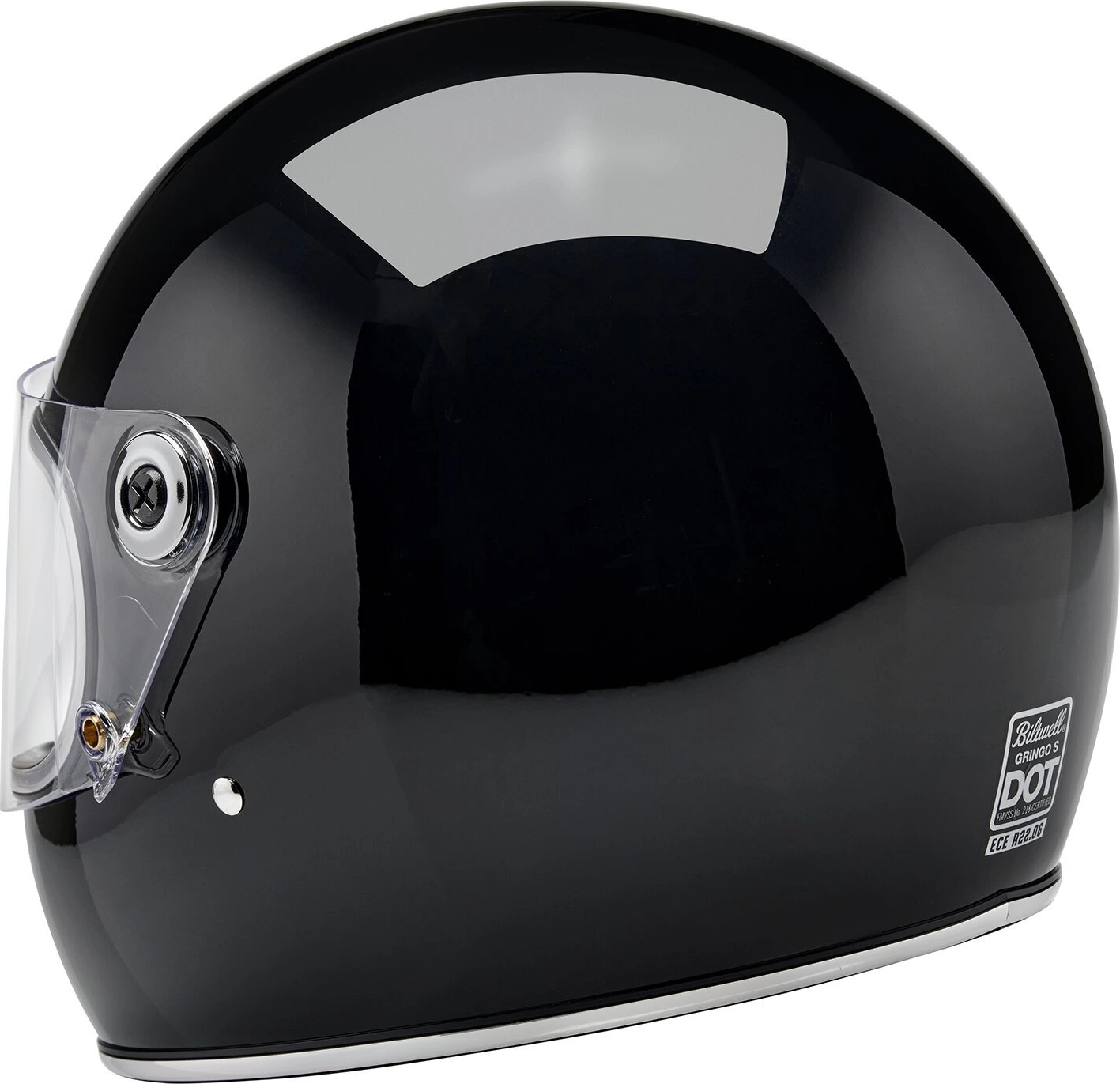 Biltwell Gringo S helmet, Black, XS, Gloss