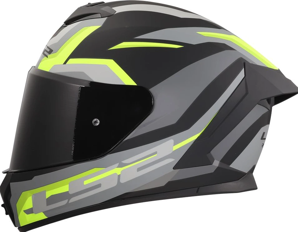 LS2 FF820 RAPID III HYPER Helmet - Black H-V Yellow, 3XL