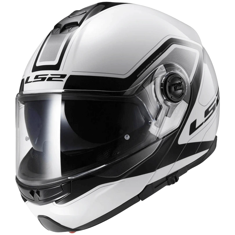 LS2 FF325 STROBE CIVIK helmet - White Black, XL