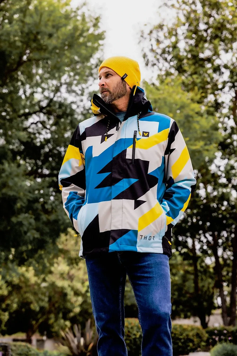 JACKET TOUR BRAVE BL/YL SM
