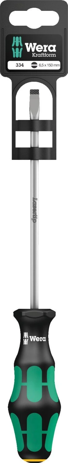 Wera screwdriver for slotted screws Series 300, Red, 150 mm, Chrome
