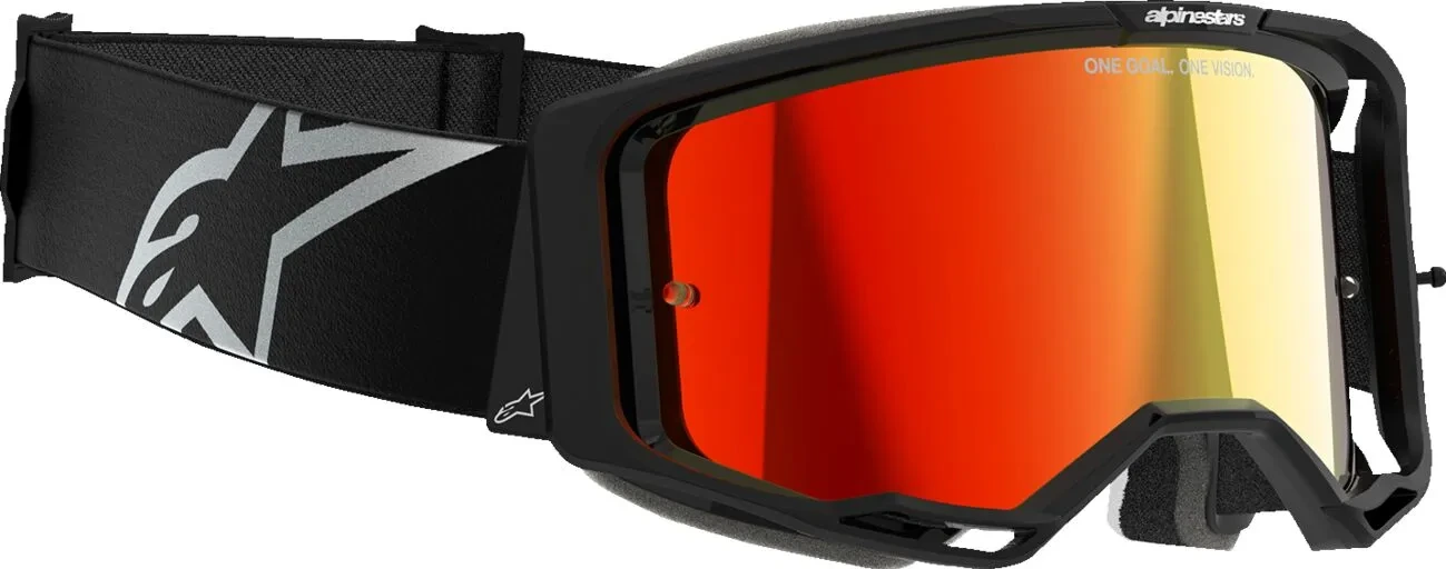 GOGGLE VISION 8 CORP BLK MIRROR-RED