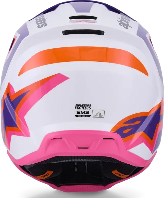 HELMET SM3 HEAT WHT/PU/PINK XS