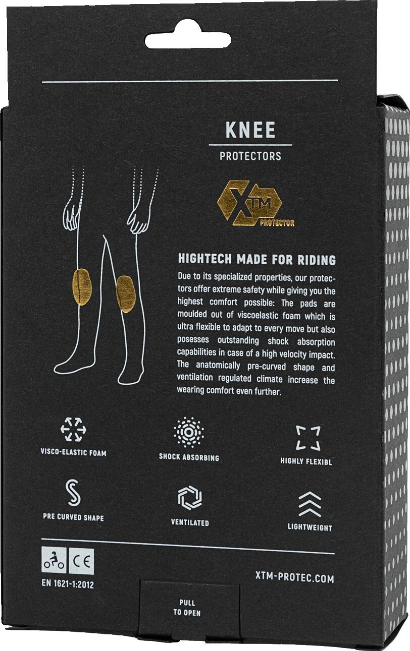 John Doe XTM knee protectors (Level 1, storm grey black tracker Red
