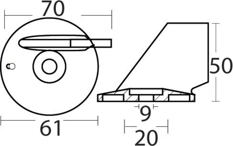 Osculati anode fin (zinc) Johnson/Evinrude/Suzuki