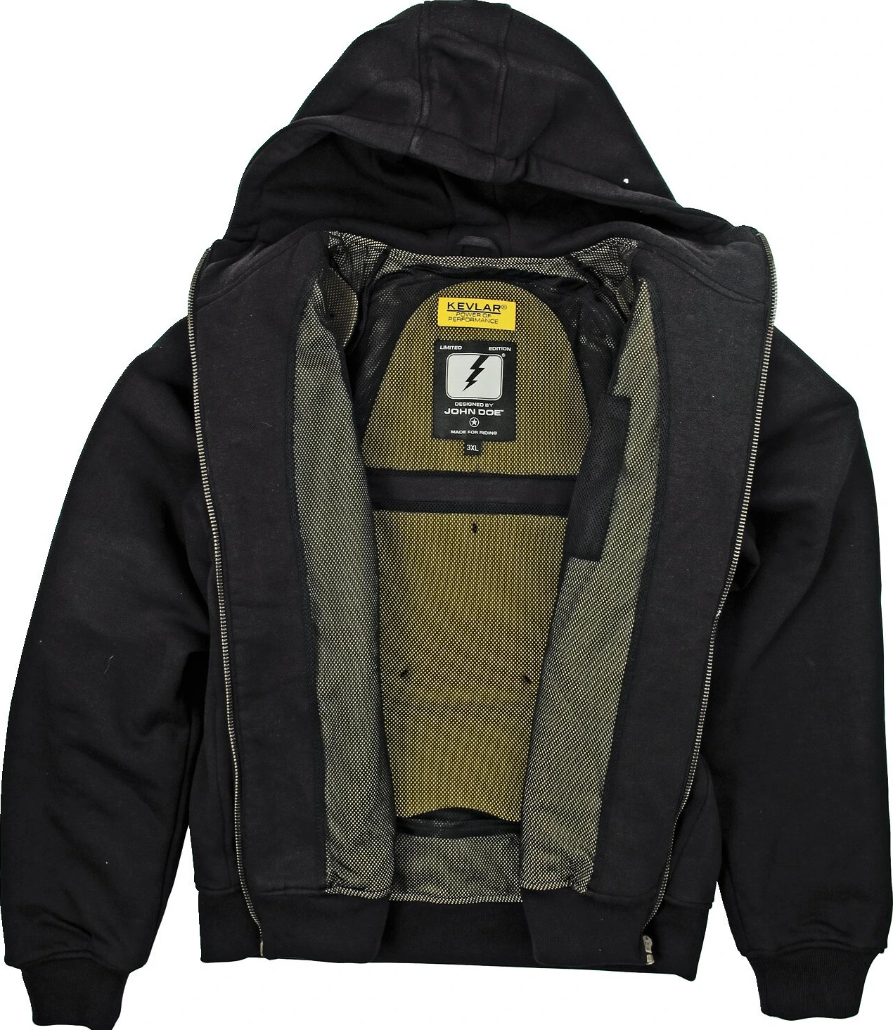 John Doe XTM zip hoodie, Black, S