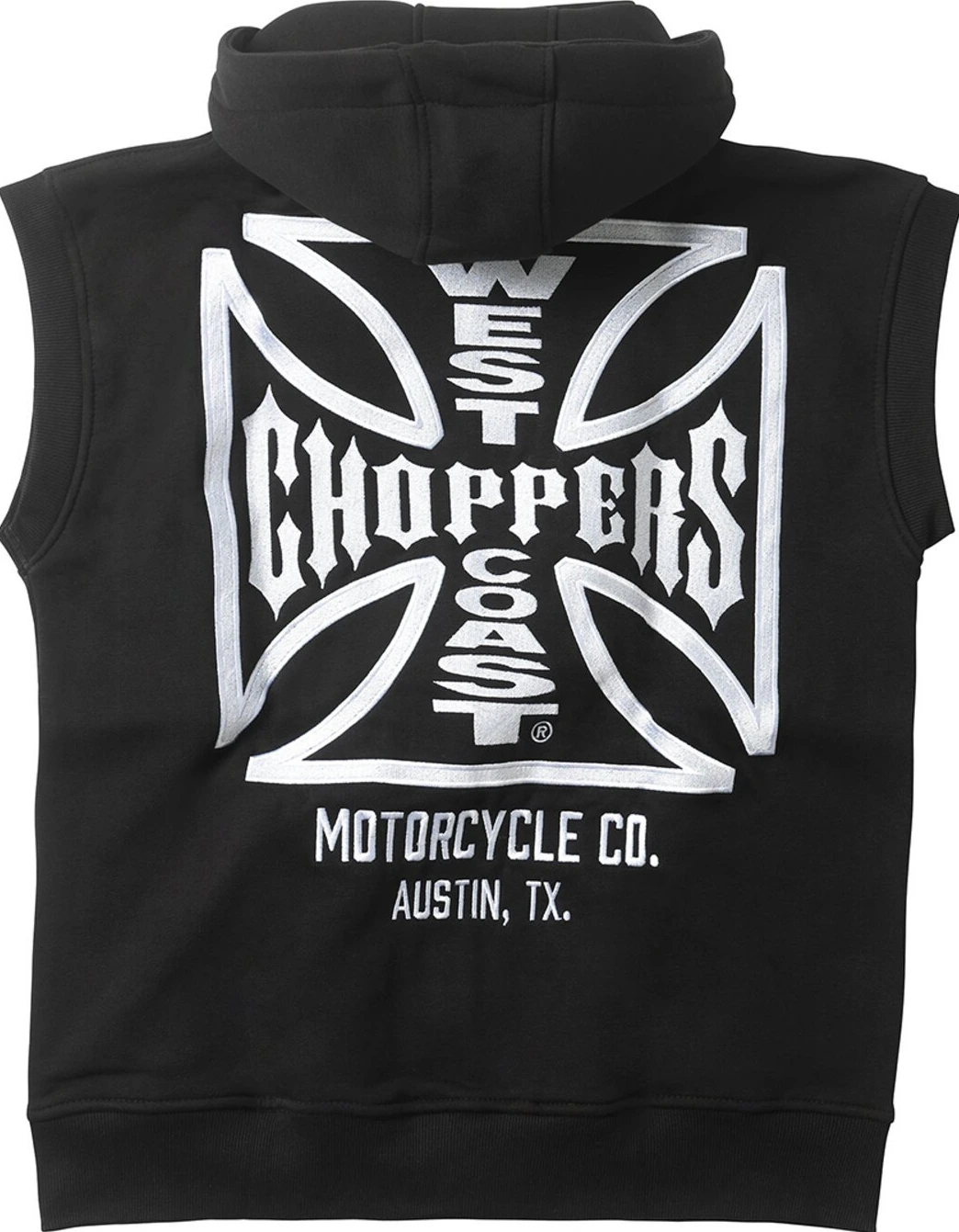 WCC OG ATX sleeveless zip hoodie, Black, S