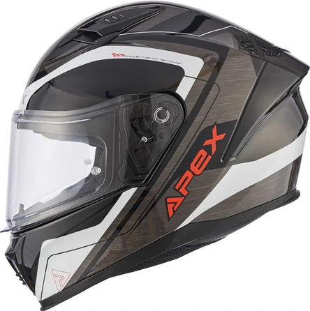 APEX Helmet FI100 Valencia grey/black/red XS