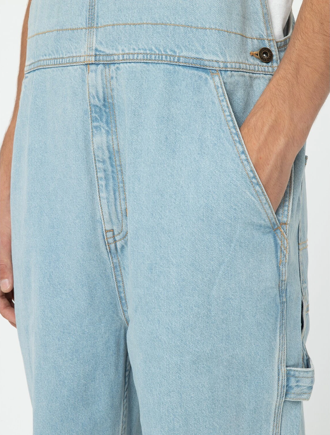 Dickies Dickies classic denim bib vntg blue, XS