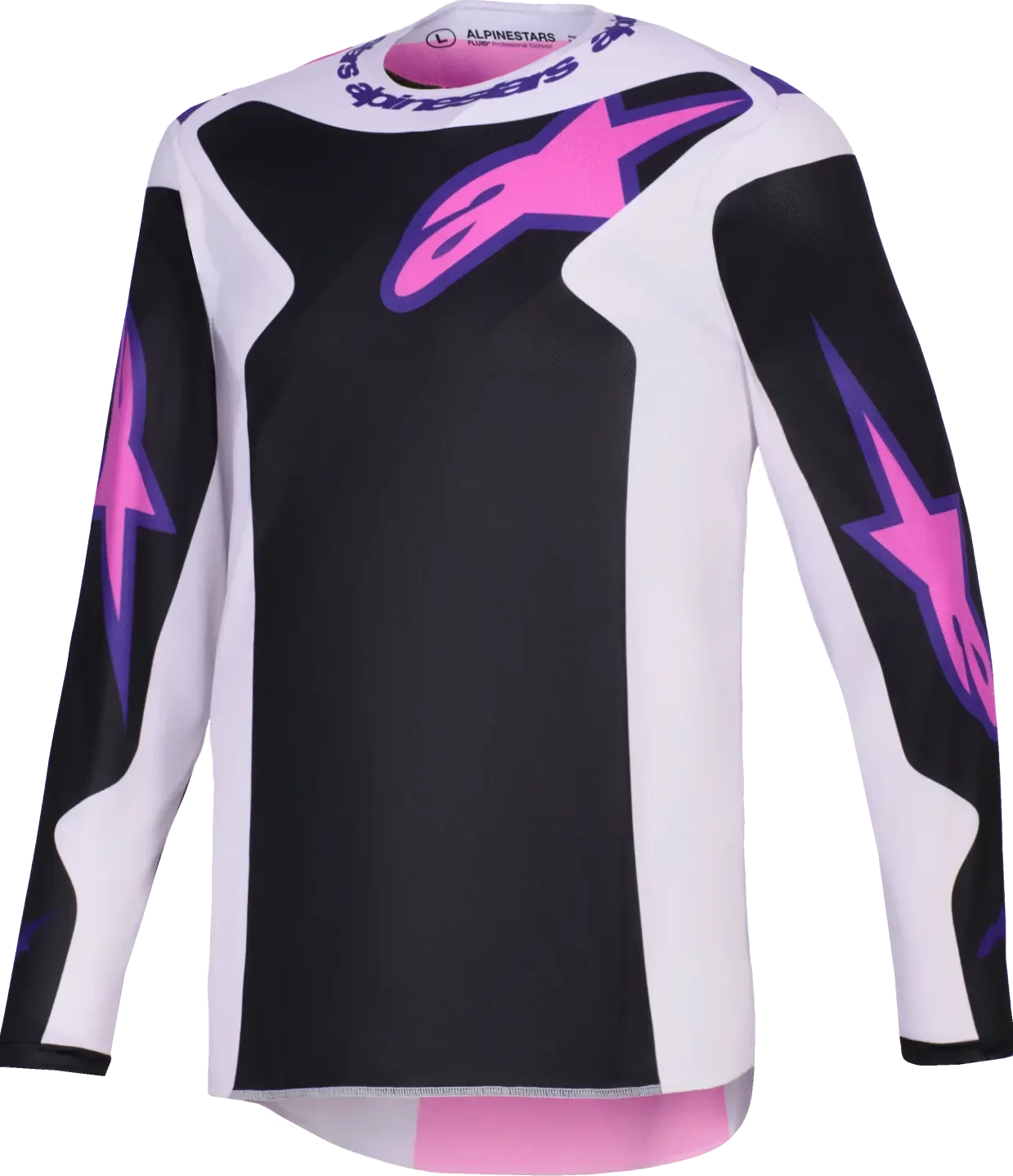 JERSEY FLUID GRID BLK/GY/PU XL