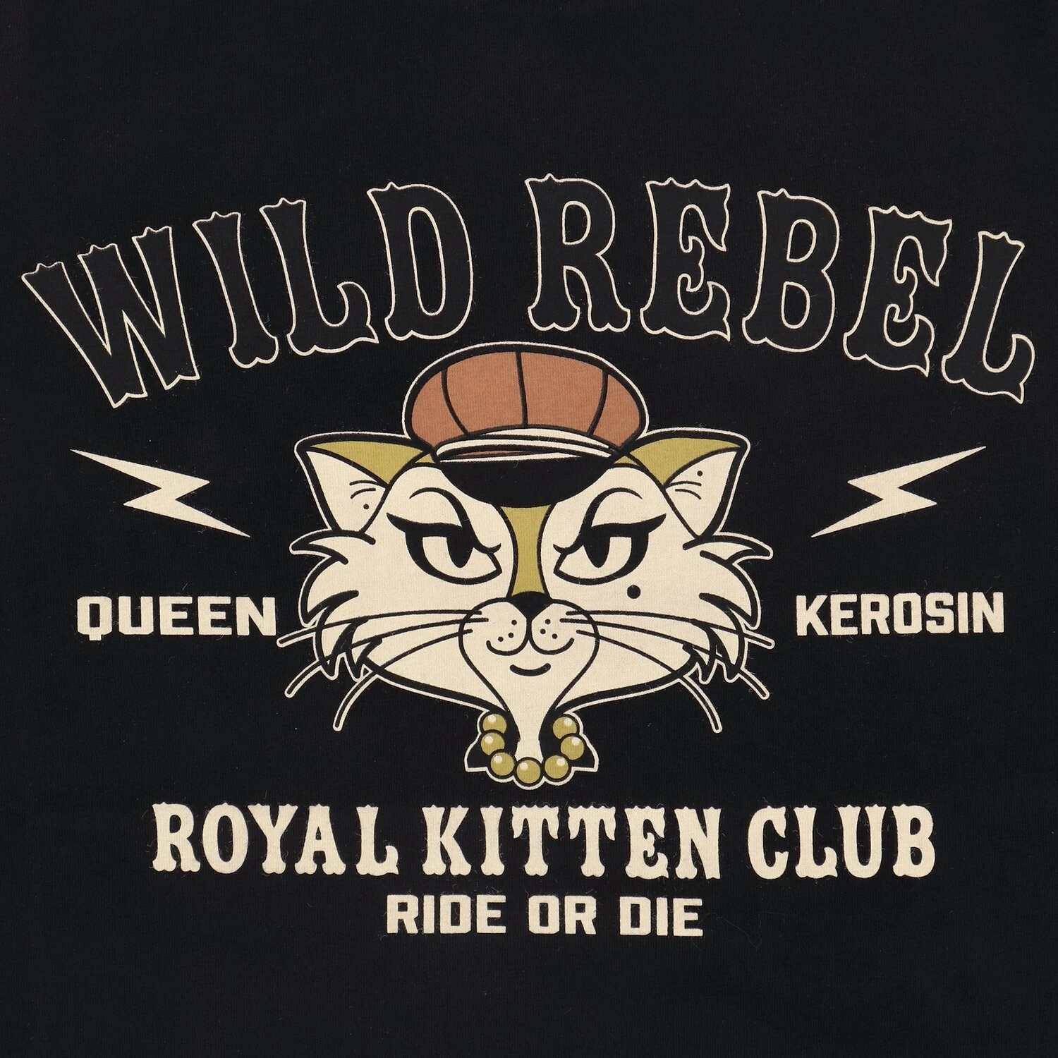 Queen Kerosin Royal Kitten Club t-shirt, Black, XL