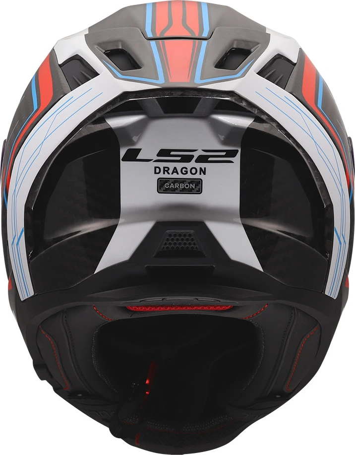 LS2 FF807 DRAGON SUBIC ķivere - L, balta zila sarkana