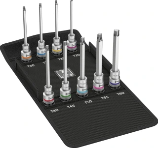 Wera Zyklop 1/2" drive extended Torx® socket bit set