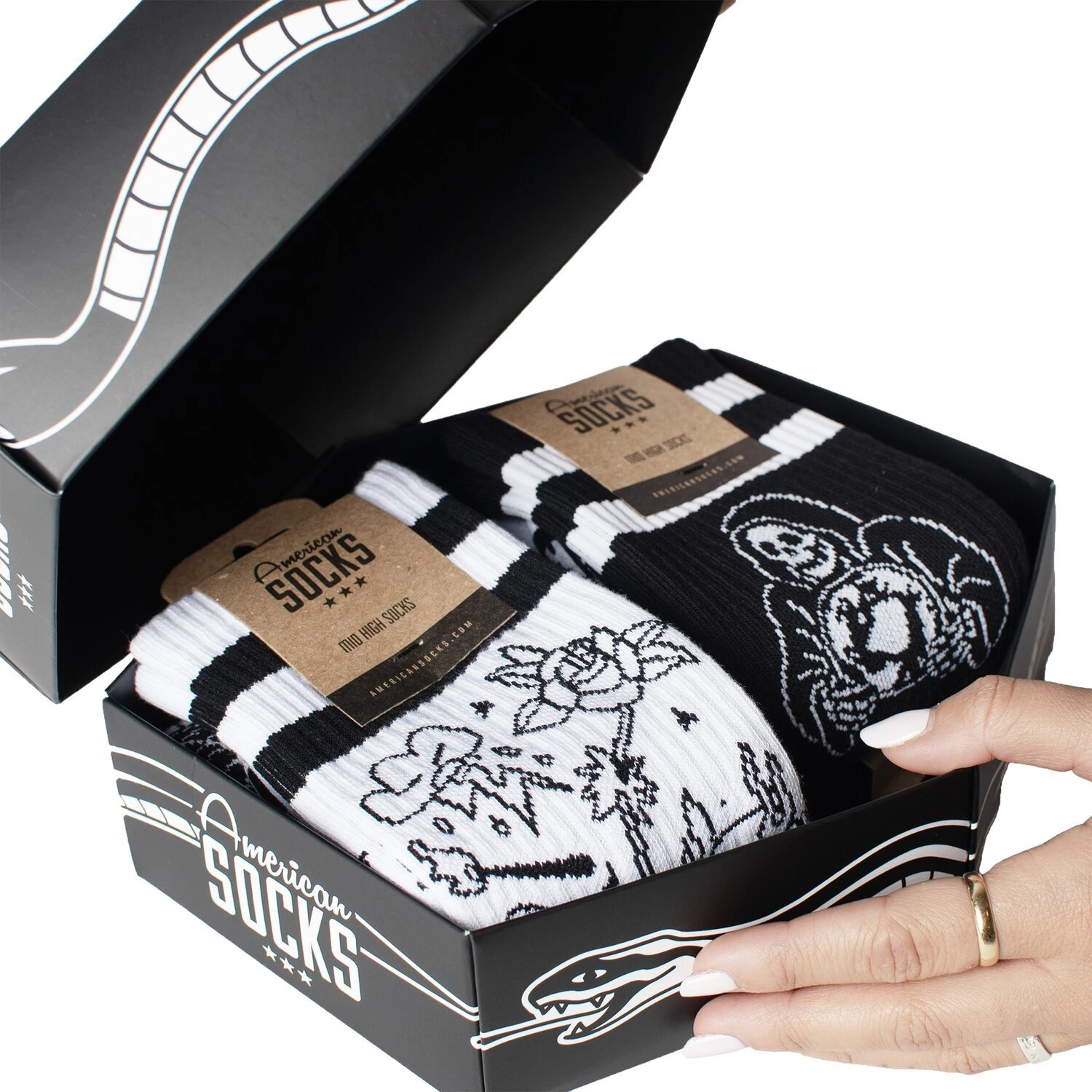 American Socks The Skull gift box, Multi-color, One size fits most
