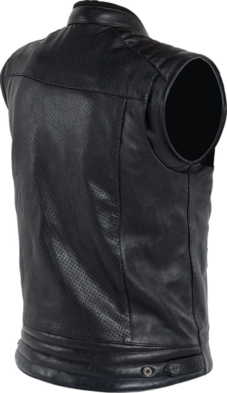 John Doe Storm Leather vest, Black, S