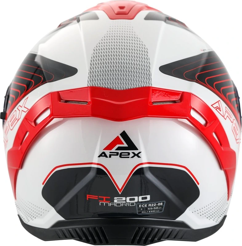 APEX Helmet FI200 Madrid white/red XS