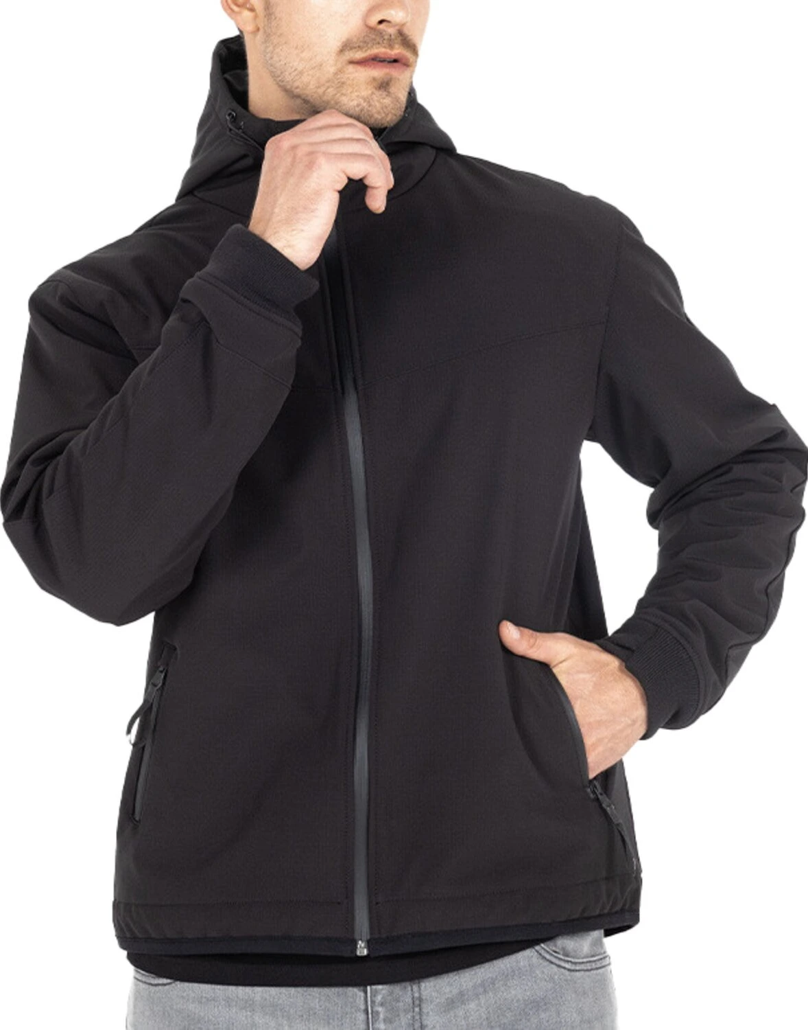 John Doe Hoodie V3 Softshell Rip-Stop, Black, 2XL