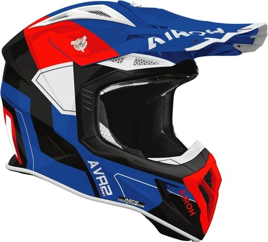 Airoh Helmet Aviator Ace 2 Shield Blue/Red gloss, S