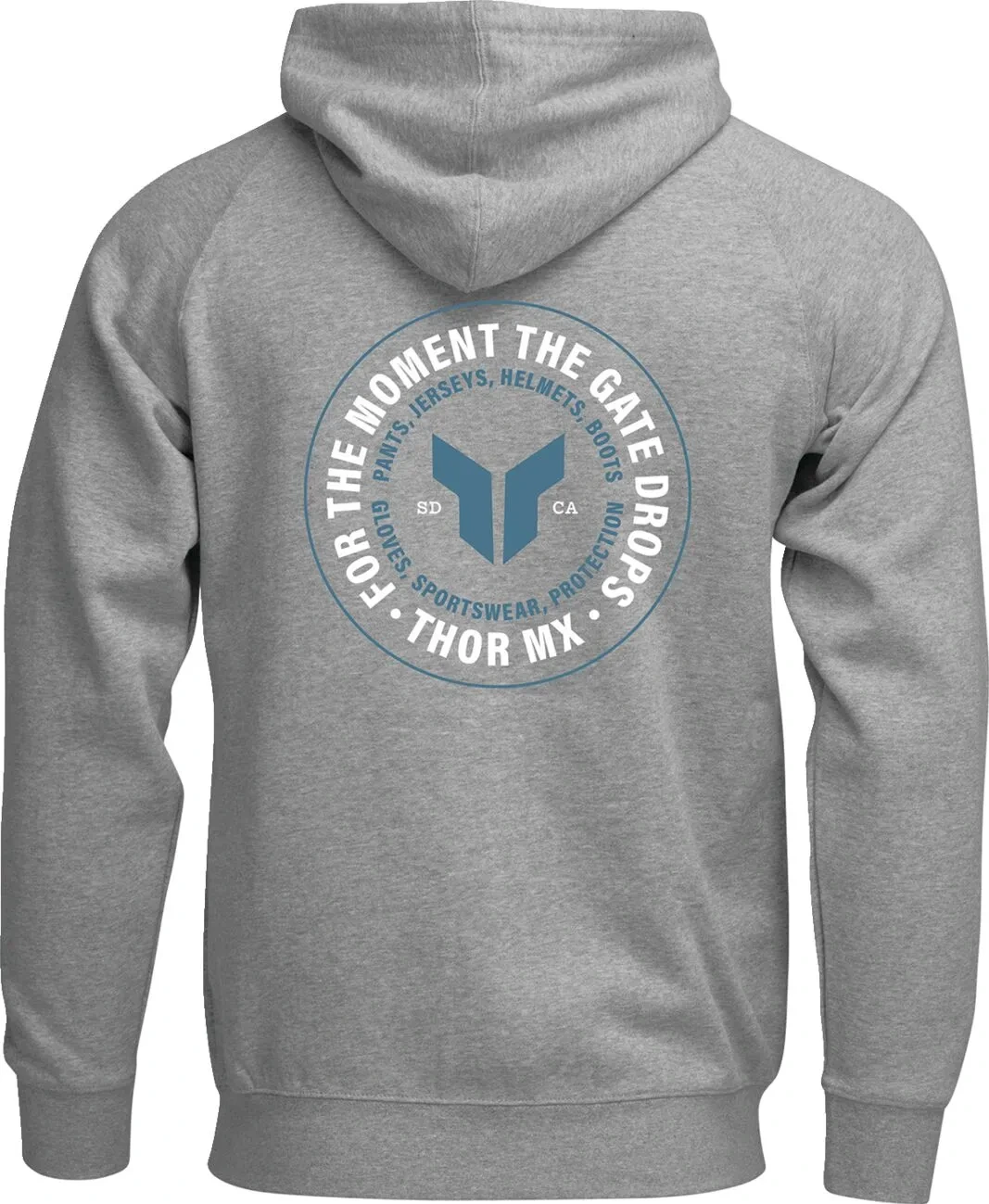HOODIE ZIP UP BADGE HTR GRAY MD