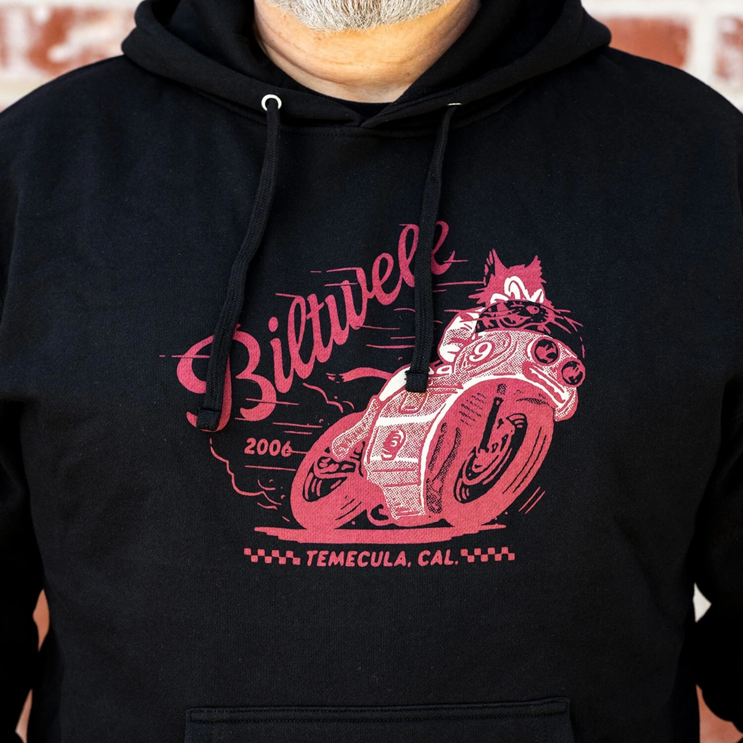 Biltwell Fast Cat hoodie, Black, S