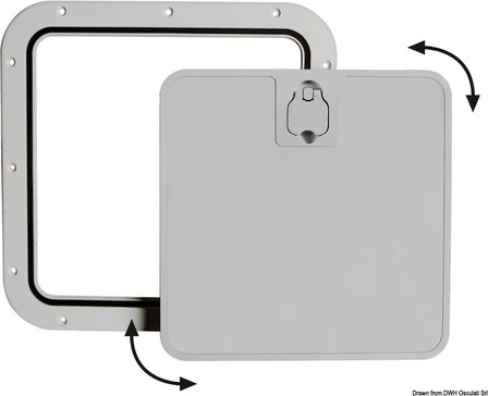 Osculati inspektionslucka grå 375x375mm
