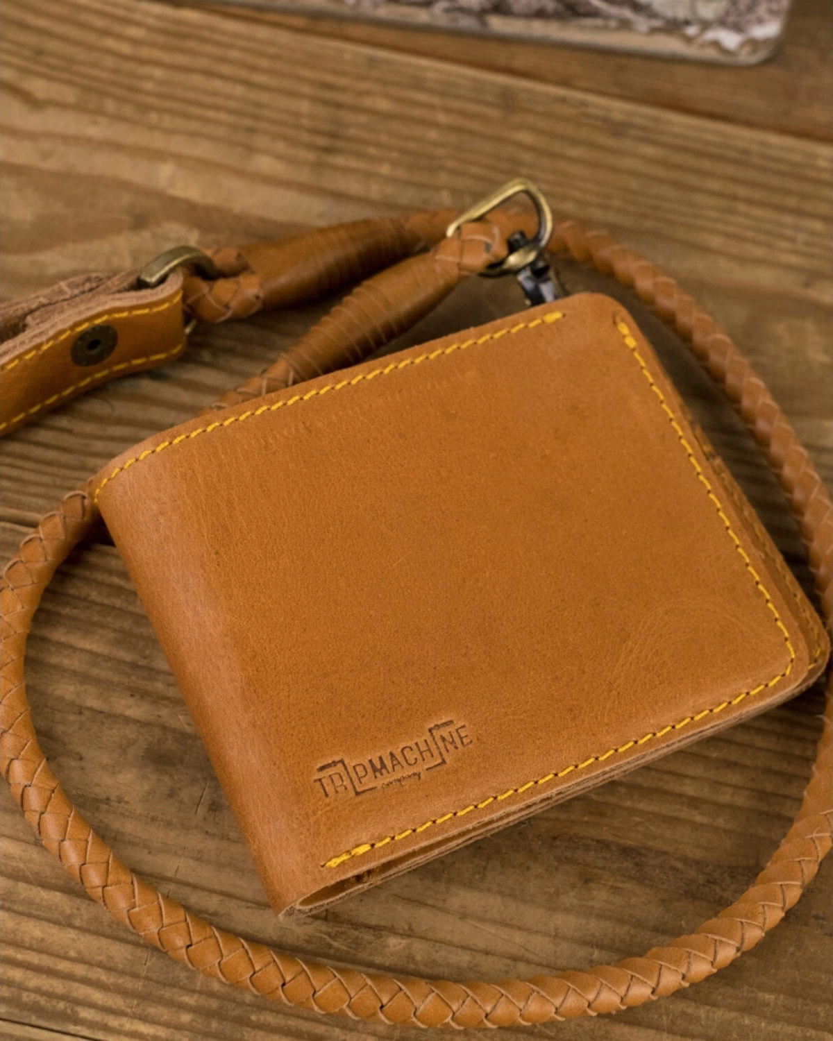 Trip Machine Guitarists wallet, vintage tan