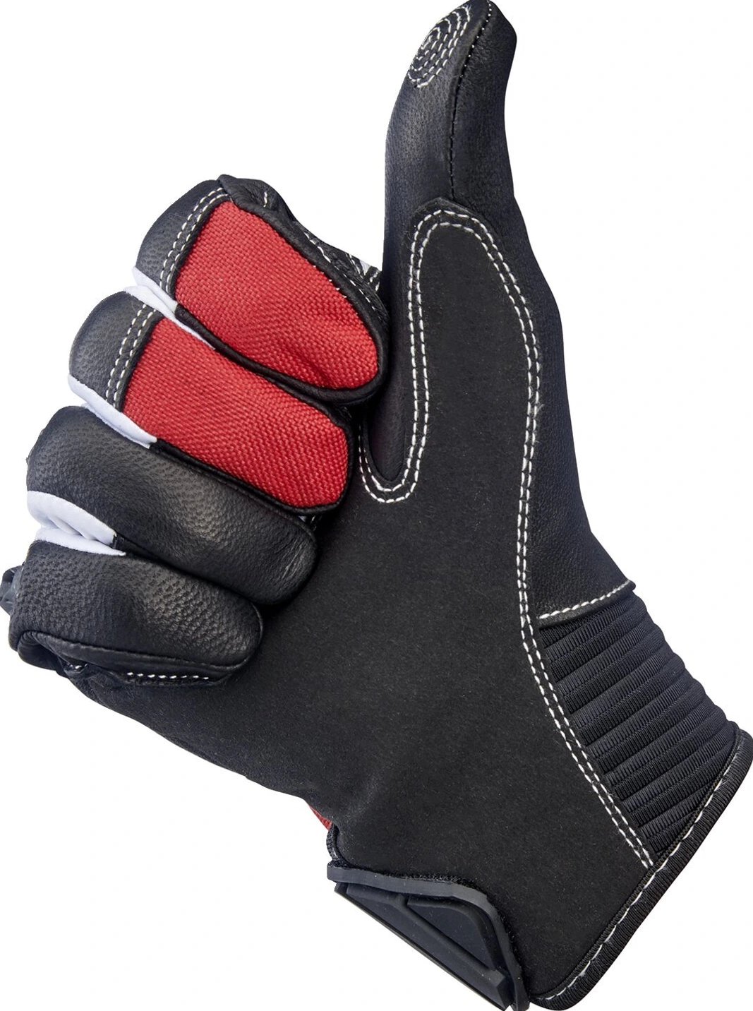 Biltwell Bridgeport gloves, red, Black, XS