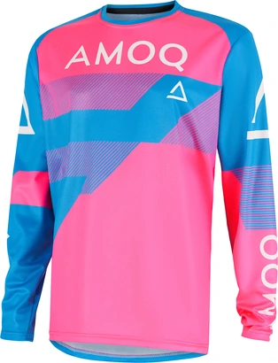 AMOQ Ascent Strive V2 Jersey Sky Blue-Pink, XS