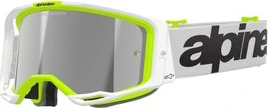 Alpinestars Goggle Vision 8 WORDMARK WHITE YLLW FLUO Mirror SILVER