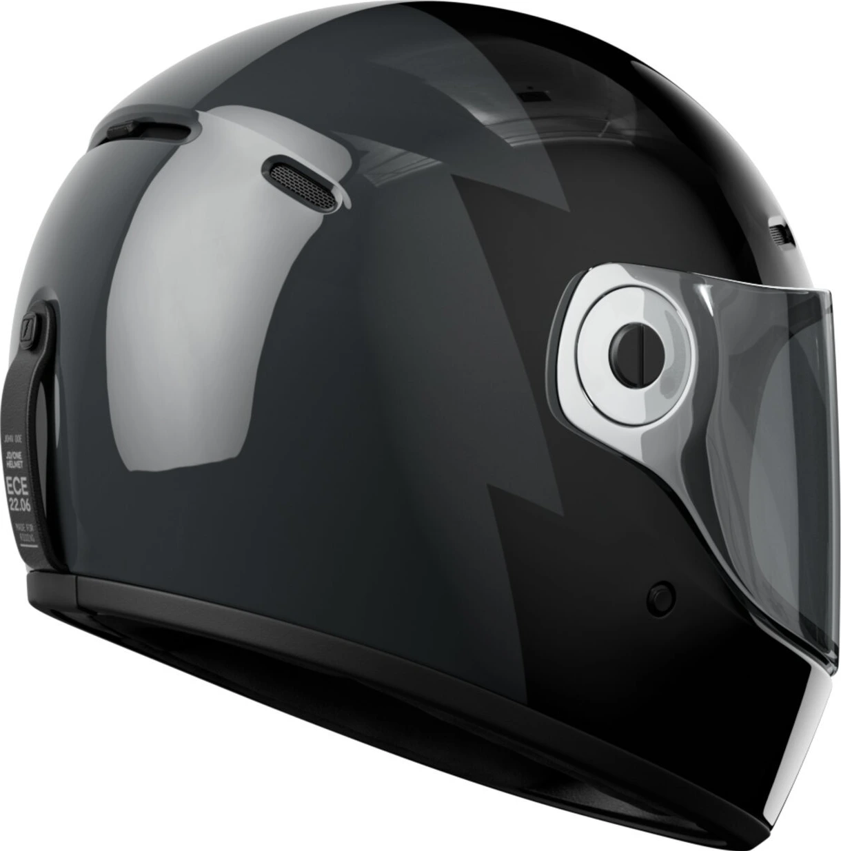 John Doe JD/ONE Signature helmet, Black, grey, XS, Gloss