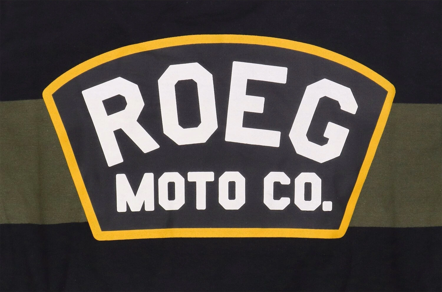 Roeg Shawn stripe sweatshirt, army Green, black, M