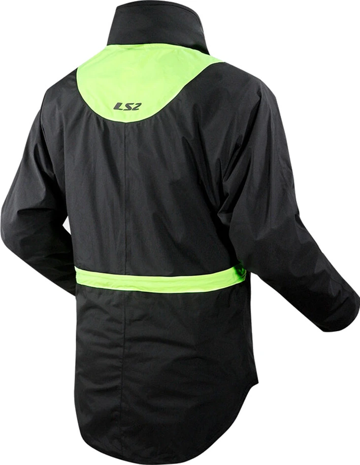LS2 X-Rain Jacket Unisex - Black H-V Yellow, M-L